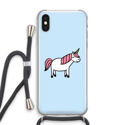 Eenhoorn: iPhone XS Transparant Hoesje met koord