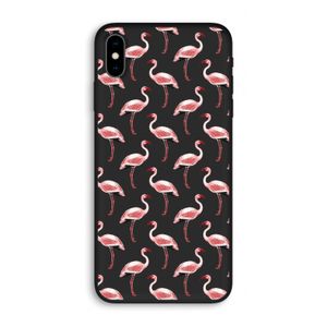 Flamingoprint groen: iPhone XS Max Biologisch afbreekbaar hoesje