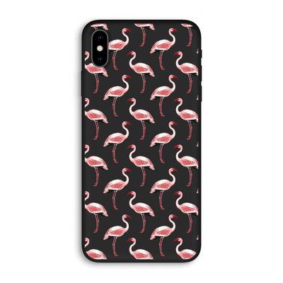 Flamingoprint groen: iPhone XS Max Biologisch afbreekbaar hoesje