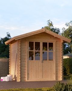 Houten tuinhuisje hoek blokhut Nano 200x200cm