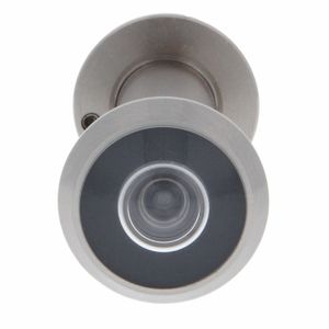 AMIG deurspion/kijkgat - 1x - mat zilver - deurdikte 60 tot 85mm - 160 graden kijkhoek - 16mm    -