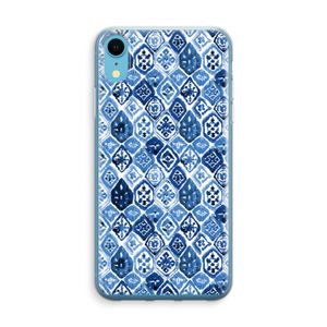 Blauw motief: iPhone XR Transparant Hoesje