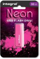 Integral Neon USB 2.0 stick, 32 GB, roze
