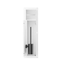 Toiletrol- en Borstelhouder Inbouw BWS Milan Betegelbaar Mat Wit