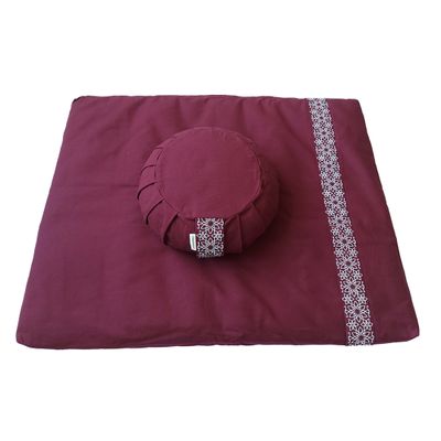 Meditation set with cushion zafu - Red