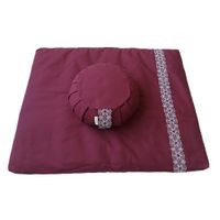 Meditation set with cushion zafu - Red - thumbnail