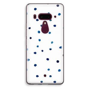 Blauwe stippen: HTC U12+ Transparant Hoesje