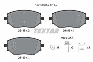 Remblokkenset, schijfrem TEXTAR, u.a. fÃ¼r Nissan, Renault, Dacia