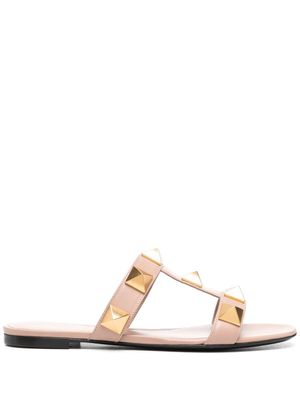 Valentino Garavani sandales Roman Stud en cuir - Tons neutres