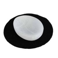 Edelsteen Seleniet Ovaal Oplaad Schaal 10 cm
