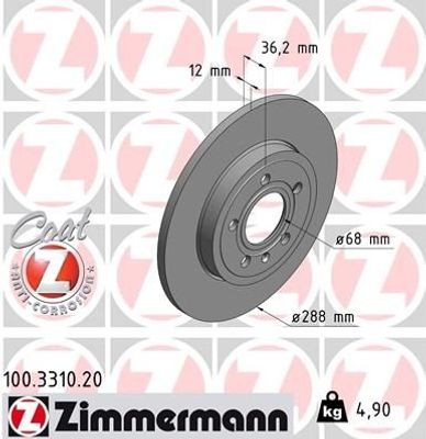Remschijf Coat Z 100331020
