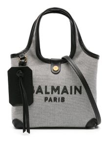 Balmain mini sac à main en toile à motif B-Army - Noir