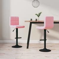 Barkrukken 2 st fluweel roze