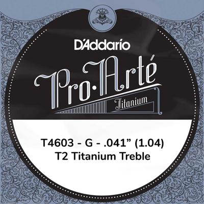 D'Addario T4603 Titanium Treble Losse Klassieke G-Snaar .041
