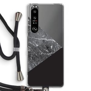 Combinatie marmer: Sony Xperia 1 III Transparant Hoesje met koord