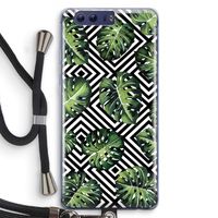 Geometrische jungle: Honor 9 Transparant Hoesje met koord