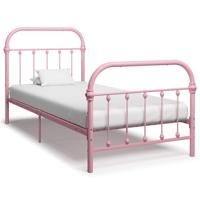 Bedframe metaal roze 90x200 cm