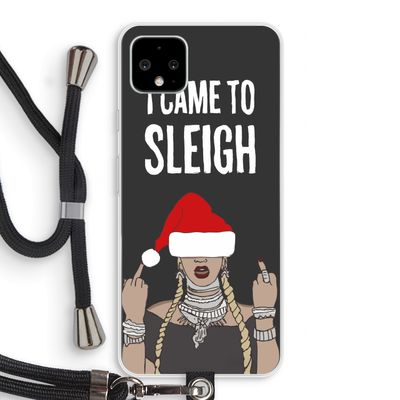 Came To Sleigh: Pixel 4 XL Transparant Hoesje met koord