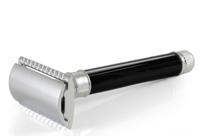 Edwin Jagger Scheermes Razors Double Edge Safety Extra Long Handle Ebony & Chrome Plated Ref.DEL8614BL 1Stuks | Voor Mannen