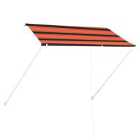 VidaXL Luifel uittrekbaar 250x150 cm oranje en bruin