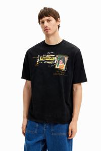 T-shirt met Japanse stijl illustratie - BLACK - XXL