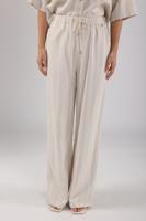 Nukus Valerie Pants Stripe Broek 124 Sand/offwhite