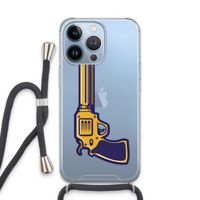 Pew Pew Pew: iPhone 13 Pro Transparant Hoesje met koord