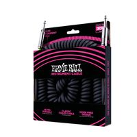 Ernie Ball 6044 gekrulde instrumentkabel 9 m zwart - thumbnail