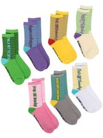 Natasha Zinko lot de sept paires de chaussettes rayées - Multicolore