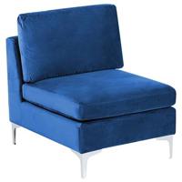 Beliani - EVJA - 1-zitsbank - Blauw - Fluweel