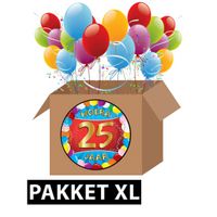 25 jaar feestartikelen pakket XL   - - thumbnail