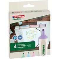 Markeerstift edding 24 eco 2-5mm pastel assorti | 6 stuks