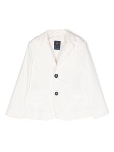 Fay Kids blazer en coton à simple boutonnage - Blanc