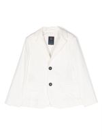 Fay Kids blazer en coton à simple boutonnage - Blanc