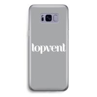 Topvent Grijs Wit: Samsung Galaxy S8 Transparant Hoesje - thumbnail