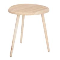 Bijzettafeltje Alaska - hout - beige - D46 x H50 cm - plantenpot verhoger/koffie tafel