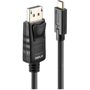 Lindy 43307 video kabel adapter 10 m USB Type-C DisplayPort Zwart