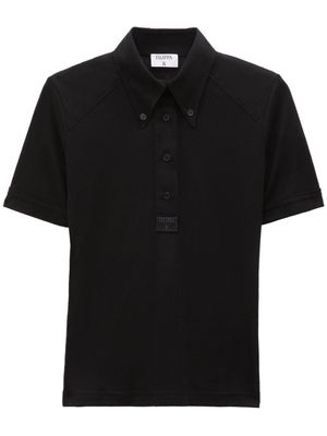 Filippa K polo en maille fine à patch logo - Noir