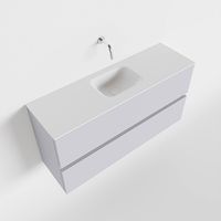 Toiletmeubel Mondiaz Ada | 100 cm | Meubelkleur Cale | Lex wastafel Talc Midden | Zonder kraangat Toiletmeubel Mondiaz Ada | 100 cm | Meubelkleur Cale | Lex wastafel Talc Midden | Zonder kraangat