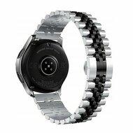 Garmin Forerunner 570 (42mm) / 55 / 245 / 645 - Stalen band - Zilver / zwart