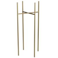 Mica Decorations - bloempot plantenpot standaard / verhoger - goud - B18.5 x H55 cm - metaal