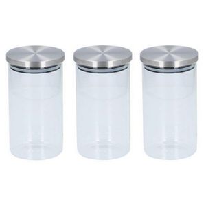 Set van 3x stuks glazen voorraadpotten / snoeppotten 950 ml