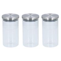 Set van 3x stuks glazen voorraadpotten / snoeppotten 950 ml