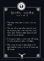 Poster Death Note Rules 38x52cm Poster Death Note Rules 38x52cm