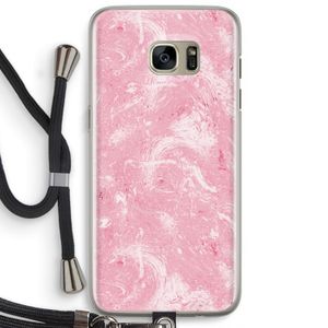 Abstract Painting Pink: Samsung Galaxy S7 Edge Transparant Hoesje met koord