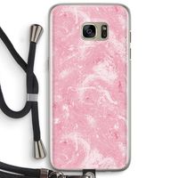 Abstract Painting Pink: Samsung Galaxy S7 Edge Transparant Hoesje met koord