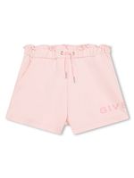 Givenchy Kids short texturés à logo imprimé - Rose - thumbnail