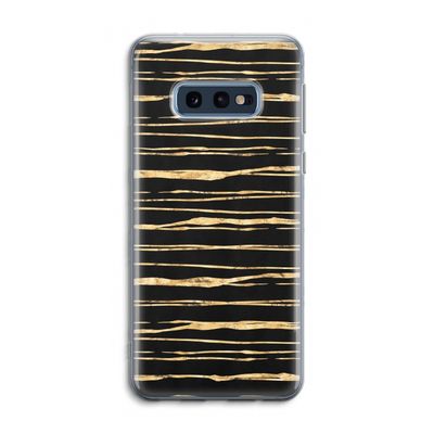 Gouden strepen: Samsung Galaxy S10e Transparant Hoesje