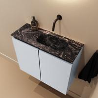 Toiletmeubel Mondiaz Ture Dlux | 60 cm | Meubelkleur Clay | Eden wastafel Lava Rechts | Zonder kraangat - thumbnail