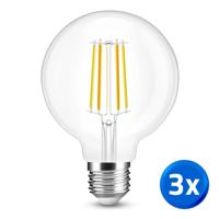 Slimme filament lamp - dual white 7w e27 fitting - g95 model - voordeelset van 3